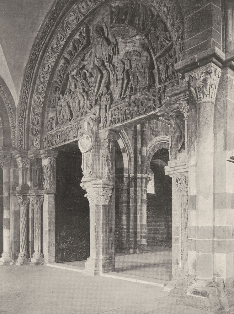YONNE. Vézelay- La Madeleine. portail 1905 old antique vintage print picture